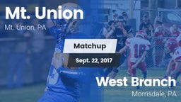 Matchup: Mt. Union vs. West Branch  2017