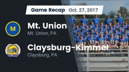 Recap: Mt. Union  vs. Claysburg-Kimmel  2017