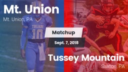 Matchup: Mt. Union vs. Tussey Mountain  2018