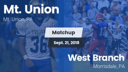 Matchup: Mt. Union vs. West Branch  2018