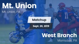 Matchup: Mt. Union vs. West Branch  2019