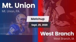 Matchup: Mt. Union vs. West Branch  2020