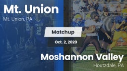 Matchup: Mt. Union vs. Moshannon Valley  2020