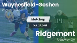 Matchup: Waynesfield-Goshen vs. Ridgemont  2017