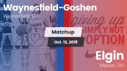 Matchup: Waynesfield-Goshen vs. Elgin  2018