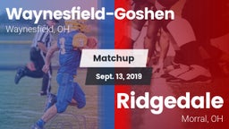 Matchup: Waynesfield-Goshen vs. Ridgedale  2019