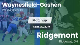 Matchup: Waynesfield-Goshen vs. Ridgemont  2019