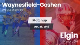 Matchup: Waynesfield-Goshen vs. Elgin  2019
