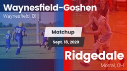 Matchup: Waynesfield-Goshen vs. Ridgedale  2020