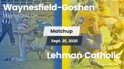 Matchup: Waynesfield-Goshen vs. Lehman Catholic  2020