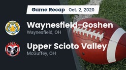 Recap: Waynesfield-Goshen  vs. Upper Scioto Valley  2020
