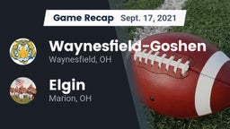 Recap: Waynesfield-Goshen  vs. Elgin  2021