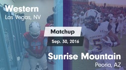 Matchup: Western vs. Sunrise Mountain  2016