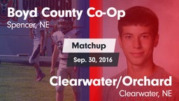 Matchup: Boyd County vs. Clearwater/Orchard  2016