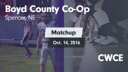 Matchup: Boyd County vs. CWCE 2016