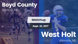 Matchup: Boyd County vs. West Holt  2017