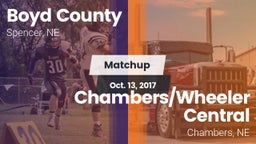 Matchup: Boyd County vs. Chambers/Wheeler Central  2017