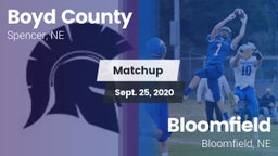 Matchup: Boyd County vs. Bloomfield  2020