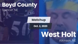 Matchup: Boyd County vs. West Holt  2020
