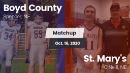 Matchup: Boyd County vs. St. Mary's  2020