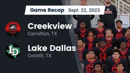 Recap: Creekview  vs. Lake Dallas  2023