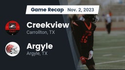 Recap: Creekview  vs. Argyle  2023