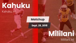 Matchup: Kahuku vs. Mililani  2018