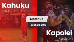Matchup: Kahuku vs. Kapolei  2019
