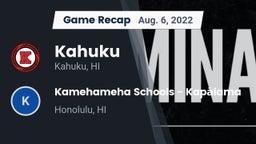 Recap: Kahuku  vs. Kamehameha Schools - Kapalama 2022