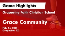 Grapevine Faith Christian School vs Grace Community  Game Highlights - Feb. 26, 2024