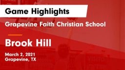 Grapevine Faith Christian School vs Brook Hill   Game Highlights - March 2, 2021