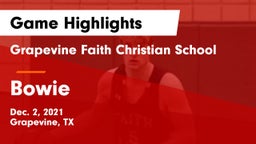 Grapevine Faith Christian School vs Bowie  Game Highlights - Dec. 2, 2021