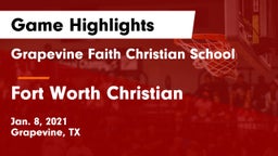 Grapevine Faith Christian School vs Fort Worth Christian  Game Highlights - Jan. 8, 2021