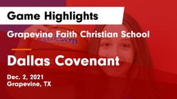 Grapevine Faith Christian School vs Dallas Covenant Game Highlights - Dec. 2, 2021