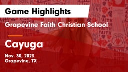 Grapevine Faith Christian School vs Cayuga  Game Highlights - Nov. 30, 2023