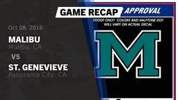 Recap: Malibu  vs. St. Genevieve  2016