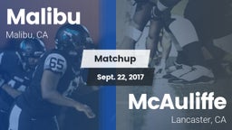 Matchup: Malibu  vs. McAuliffe  2017