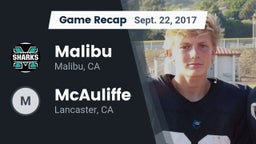 Recap: Malibu  vs. McAuliffe  2017
