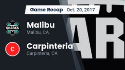 Recap: Malibu  vs. Carpinteria  2017