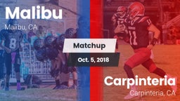 Matchup: Malibu  vs. Carpinteria  2018