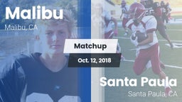 Matchup: Malibu  vs. Santa Paula  2018