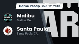 Recap: Malibu  vs. Santa Paula  2018