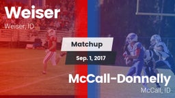 Matchup: Weiser vs. McCall-Donnelly  2017