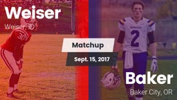 Matchup: Weiser vs. Baker  2017