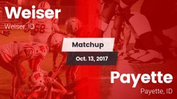 Matchup: Weiser vs. Payette  2017