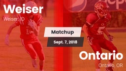 Matchup: Weiser vs. Ontario  2018