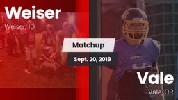 Matchup: Weiser vs. Vale  2019