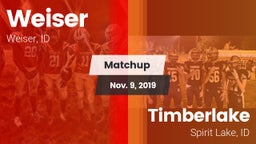 Matchup: Weiser vs. Timberlake  2019