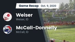 Recap: Weiser  vs. McCall-Donnelly  2020