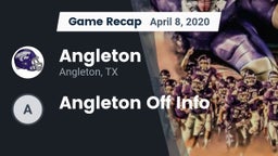 Recap: Angleton  vs. Angleton Off Info 2020